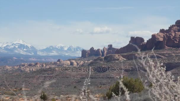 Viewpoint in beautiful Arches National Park — Stock Video