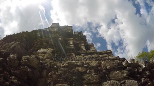 Niesamowite Wysoki Ruiny Majów Coba Pobliżu Cancún — Wideo stockowe