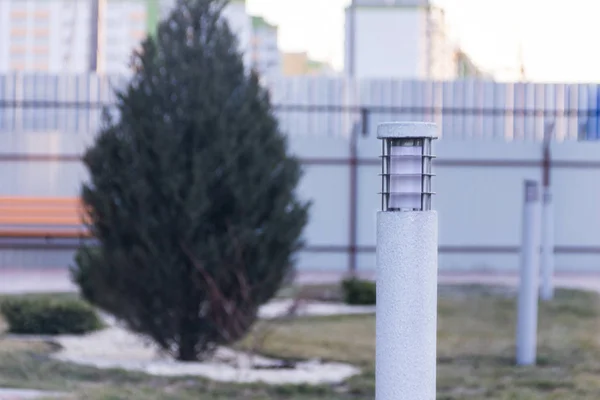 Dekoracyjne Solar Garden Light. Projektowanie ogrodów. Lampa Solar Powered — Zdjęcie stockowe