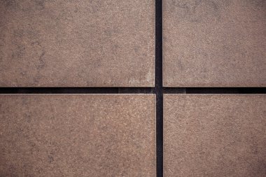 Dikişleri ile kahverengi Seramik Karo. Özet: çizgiler, desen, backgro