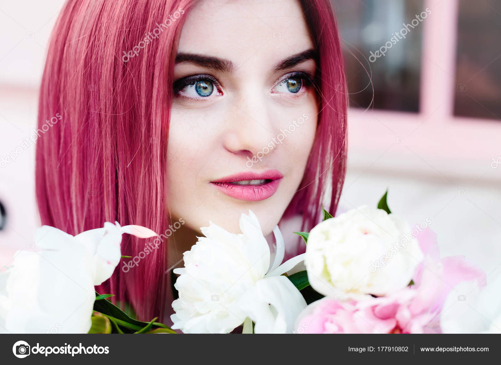 Close Fashion Profile Portrait Beautiful Young Woman Portrait