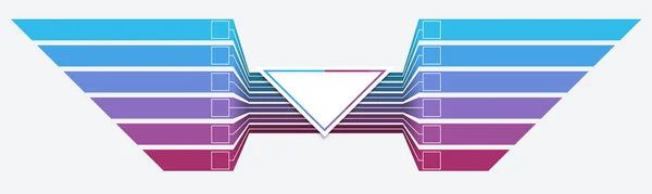 Panoramik renkli üçgen boş bilgi