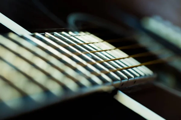 Akustische Gitarrendetails — Stockfoto