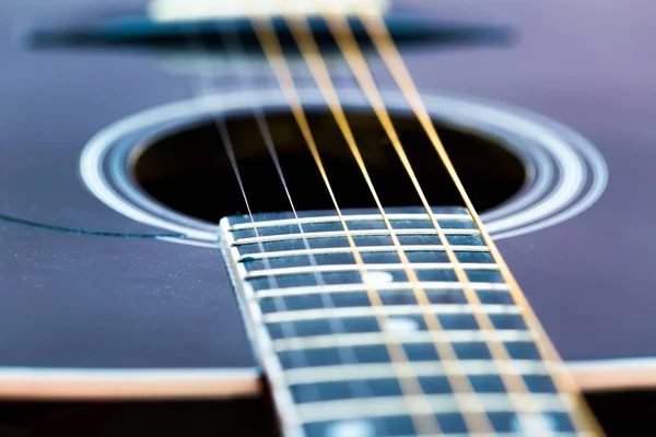 Detalle de guitarra acústica — Foto de Stock