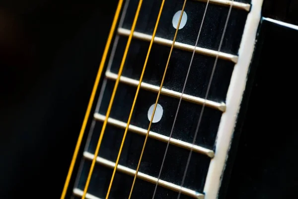 声学吉他的细节 — 图库照片