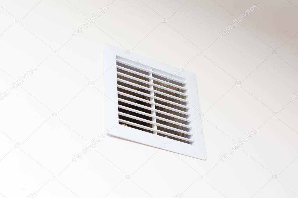 Close up of vent on the white wall