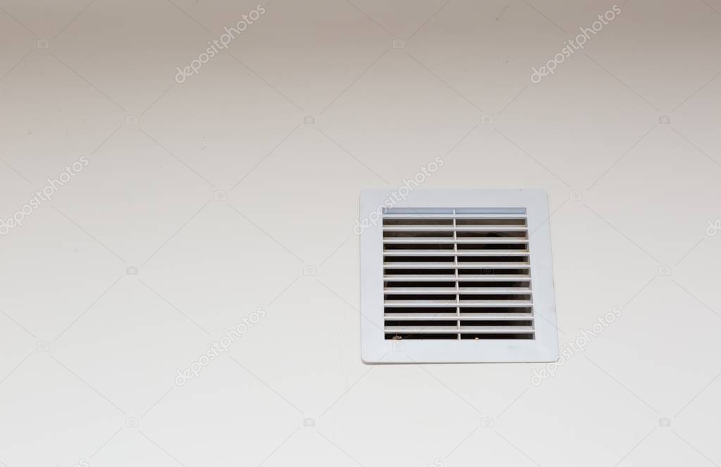 Close up of vent on the white wall