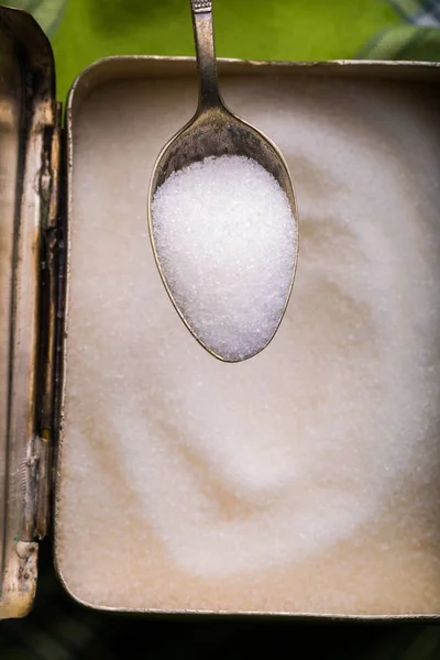 Gros plan sur le sucre blanc — Photo