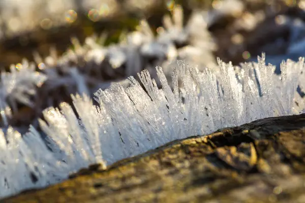 Gros plan de cristaux de neige ou de glace — Photo