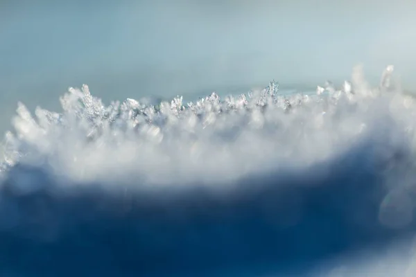 Снігові кристали в красивому макросі — стокове фото