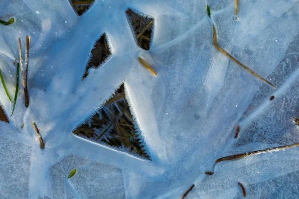 Glace sur la texture de l'eau . — Photo