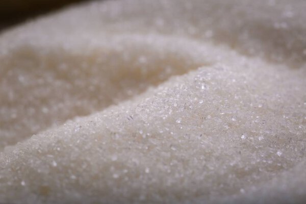 Close up of white sugar