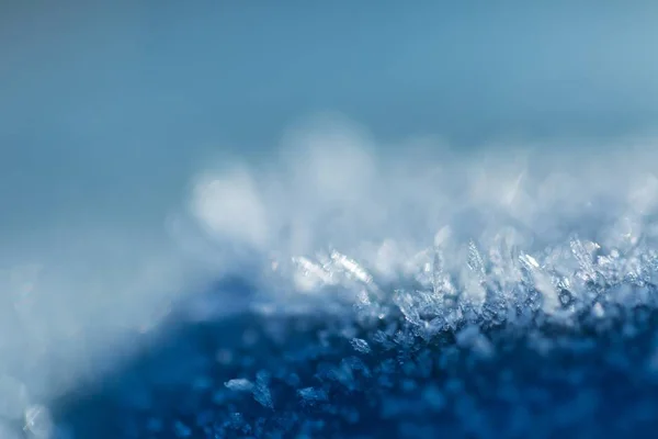 Cristales de nieve en macro hermosa — Foto de Stock