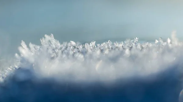 Kar kristalleri güzel makroda — Stok fotoğraf