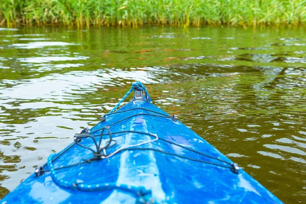 Kayaking by wild river in poland (Omulew river) — Stock Photo, Image