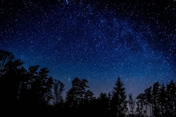 Kırsal manzara üzerinde gece gökyüzü