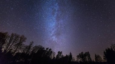 Samanyolu ile güzel gece gökyüzü