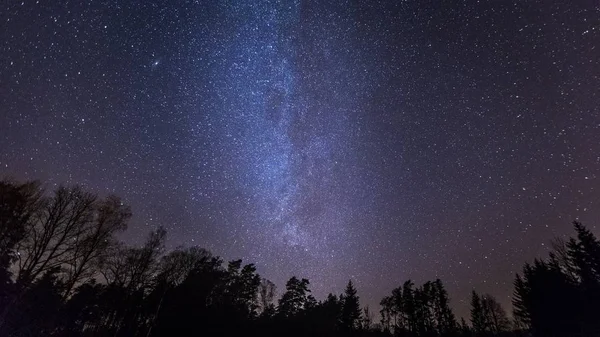 Hermoso cielo nocturno con Vía Láctea — Foto de Stock