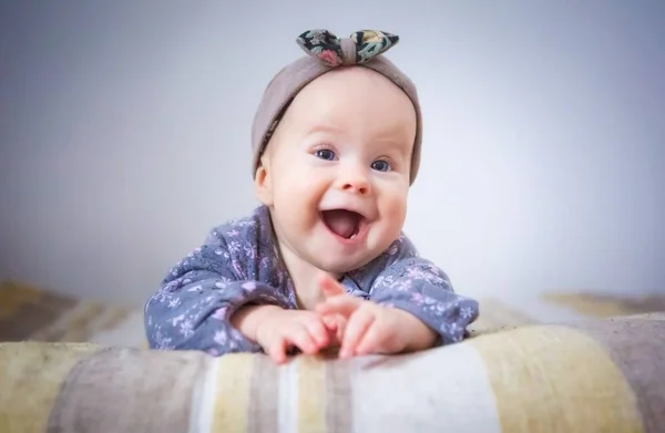Beautiful Baby Girl Portrait Studio Shot Month Old Baby — Stock Photo, Image