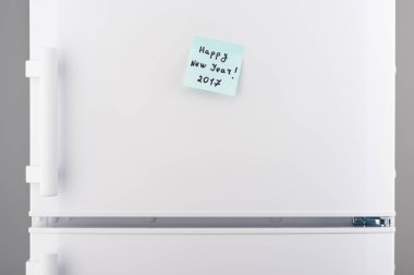Mutlu yeni yıl 2017 Not beyaz buzdolabı kapı