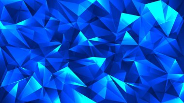 Koyu mavi ve parlak çokgen deseni