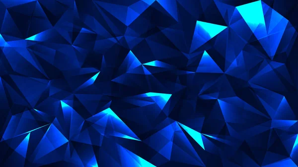 Padrão Abstrato Polígono Azul Escuro Brilhante — Vetor de Stock