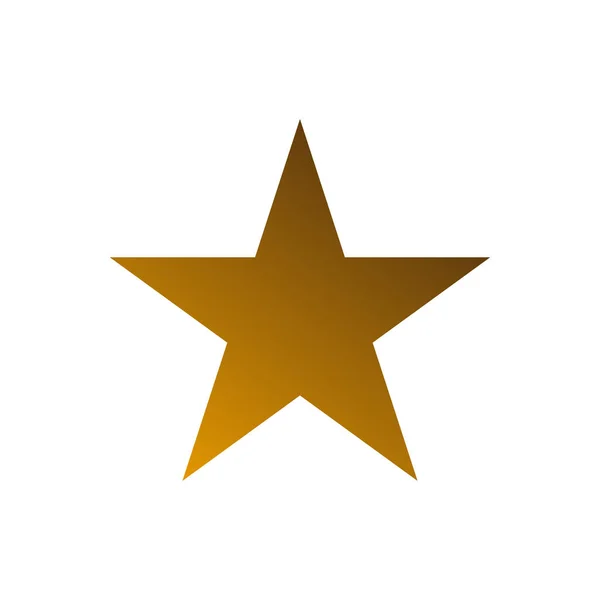 Stern Flache Ikone Goldfarbe Auf Weißem Hintergrund — Stockvektor