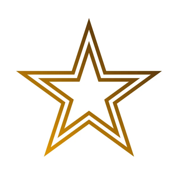 Αστέρι Επίπεδο Εικονίδιο Χρυσό Χρώμα Λευκό Φόντο — Διανυσματικό Αρχείο