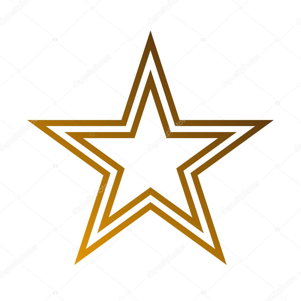 Star flat icon gold color on white background