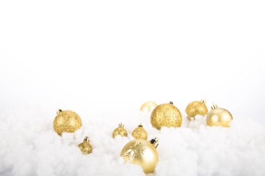 Altın Christmas dekorasyon topları
