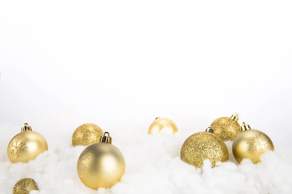 Bolas de decoración de Navidad de oro —  Fotos de Stock