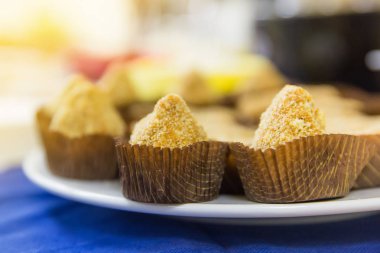 Kısa pasta patates çerezleri yığılmış