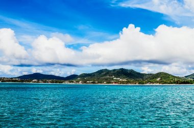 Tropikal okyanus Adası manzara