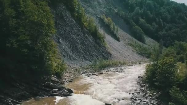 Karpaten, Yaremche-Gebirge, Gebirgsfluss — Stockvideo
