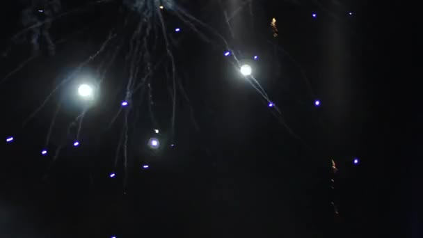 Bel feu d'artifice au mariage — Video