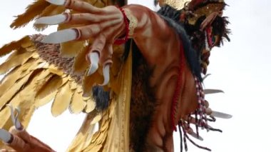 Ubud, Bali, Endonezya - 27 Mart 2017: Bali dili yeni yıl geçit töreni Ogoh-Ogoh canavarlar, Nyepi.