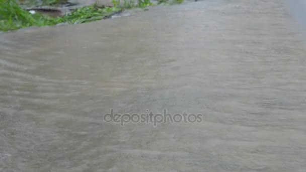 パンガン島, タイの洪水の下通り. — ストック動画