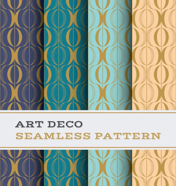 Patrón Sin Costura Art Deco Con Colores Fondo — Archivo Imágenes Vectoriales