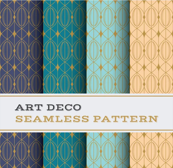 Art Deco Nahtloses Muster Mit Farben Hintergrund — Stockvektor