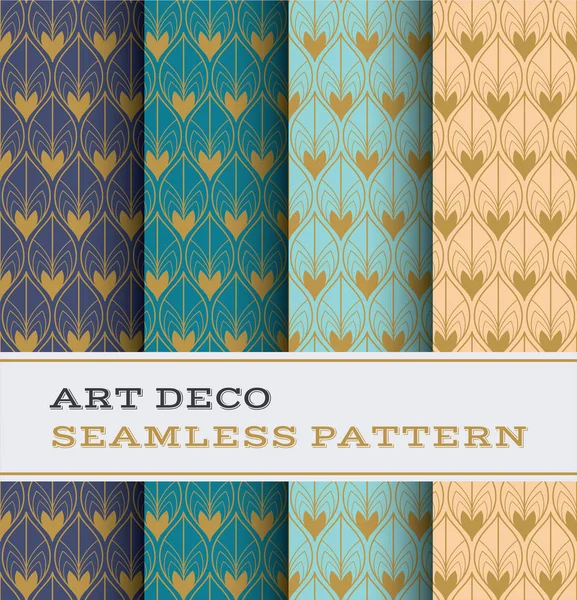 Art Deco Χωρίς Ραφή Πρότυπο Χρώματα Φόντου — Διανυσματικό Αρχείο