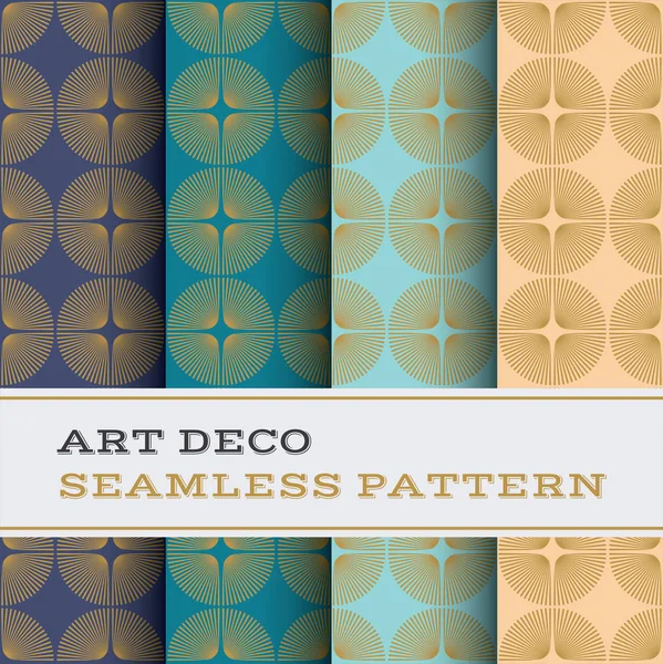 Art Deco Seamless Mönster Med Färger Bakgrund — Stock vektor