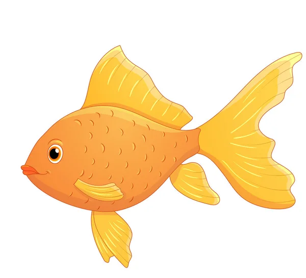 Γελοιογραφία Χρυσό Ψάρι Εικονογράφηση Φορέας — Διανυσματικό Αρχείο