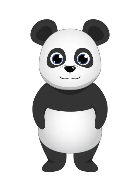 Şirin bebek panda gülümsemesi. Vektör izole edilmiş..