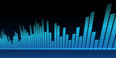 Müzik eşitleyici arka plan. Broşür, web sitesi, el ilanı, baskı, poster ve diğer tasarım için vektör grafiği