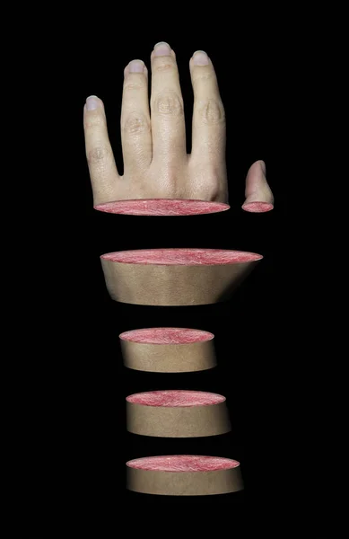 Людські руки, нарізаний — стокове фото