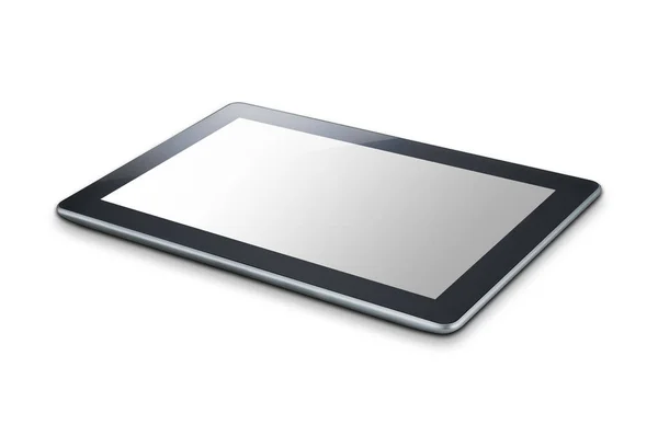 Black tablet with gray screen — Stock Photo, Image