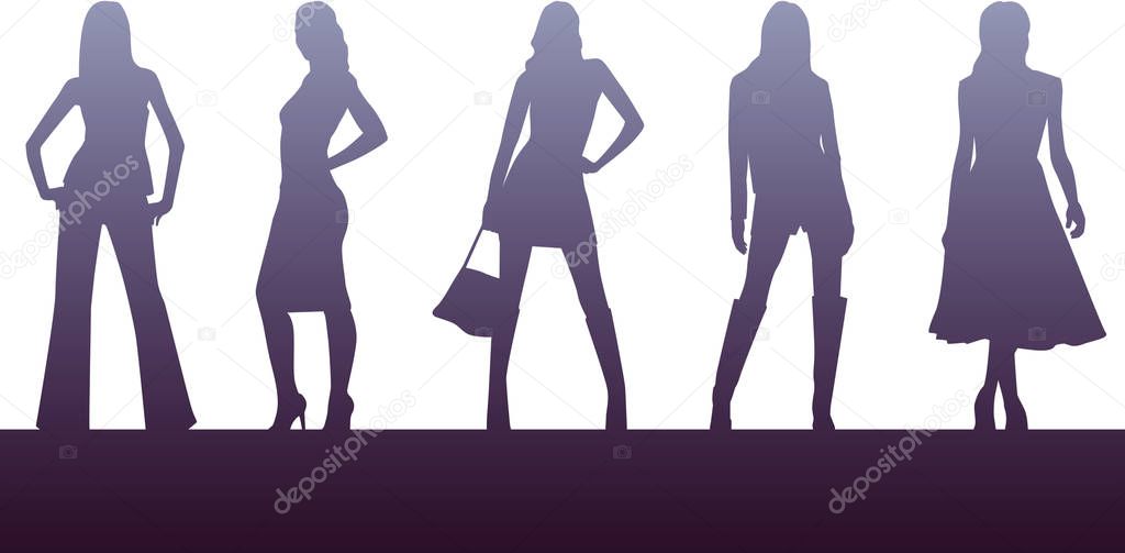 group of fashion women