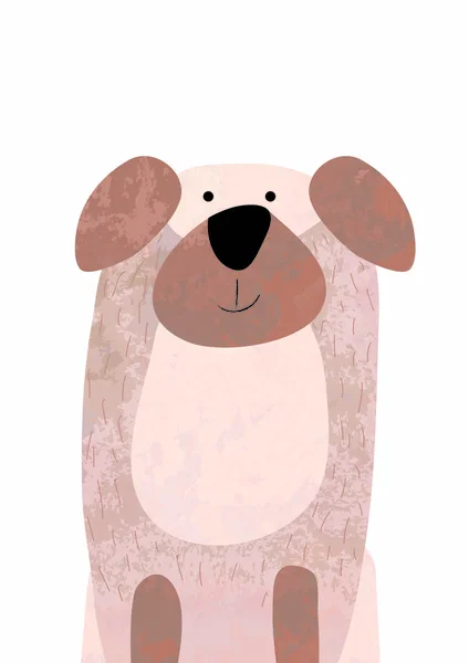 Brauner Hund abgebildet lizenzfreie Stockbilder