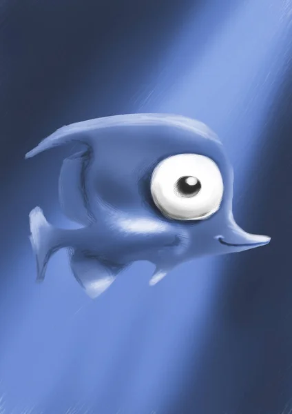 小さな魚のデジタル絵画 — ストック写真