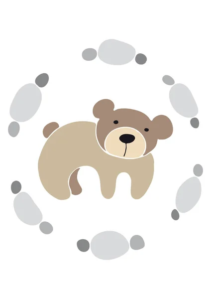 Дитяча ілюстрація ведмедя — стокове фото